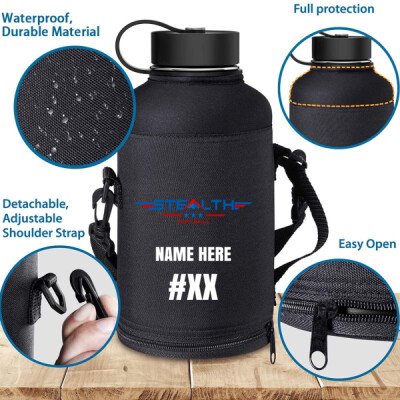64oz Water Bottle with case - personalized with player Name/Number Thumbnail