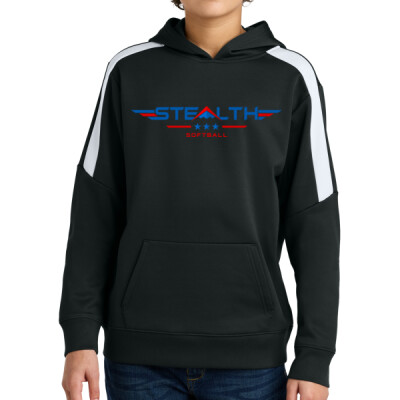 Youth Athletic Fleece Hoodie - Black Thumbnail