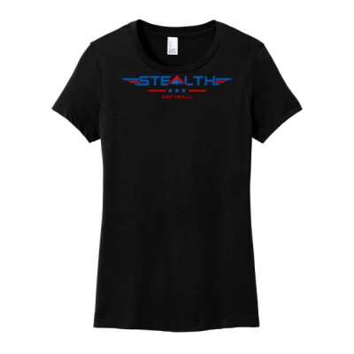 Ladies District Black Perfect Weight Tee Thumbnail