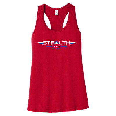 Ladies Red Jersey Racerback Tank Top Thumbnail